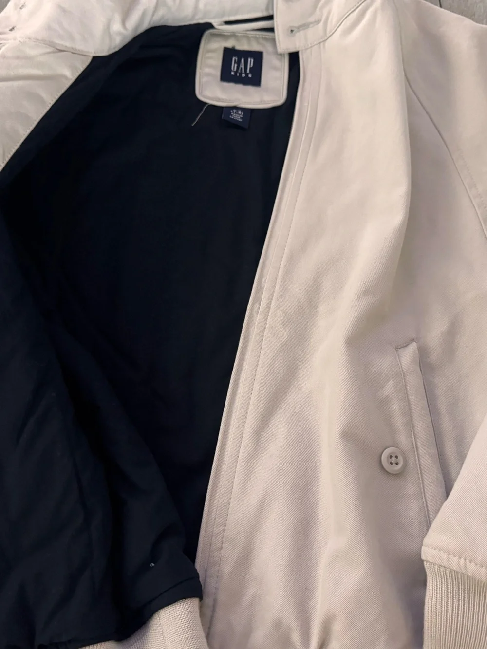 GAP Men's Light Cream Bomber Jacket
